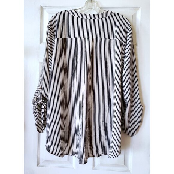 ALWAYS INDIGO STRIPE BLOUSE SIZE 3XL NWT - Picture 4 of 5